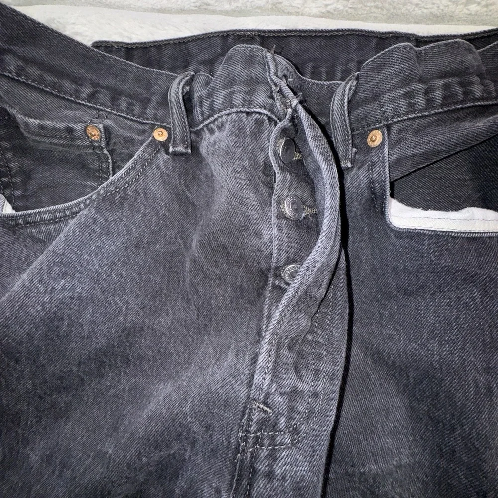 Levis 501 XX Mens‎ 38x30 Black Classic Fit Straight Leg Button Fly Denim Grunge
